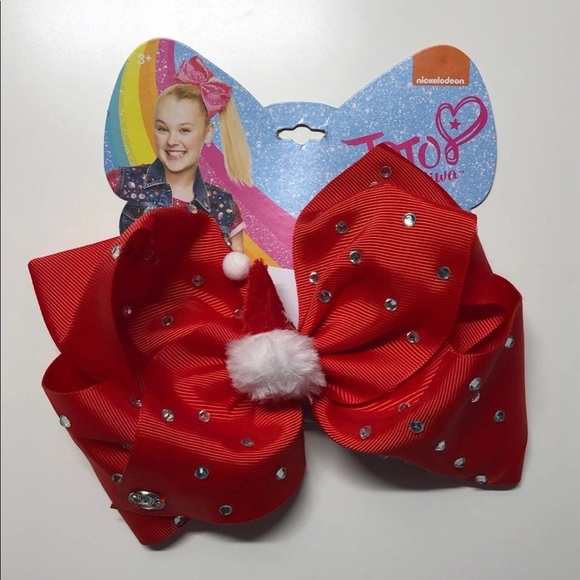 SOLD- jojo siwa 4 Christmas hair bows bundle new - Picture 5 of 5